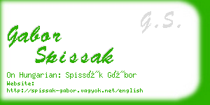 gabor spissak business card